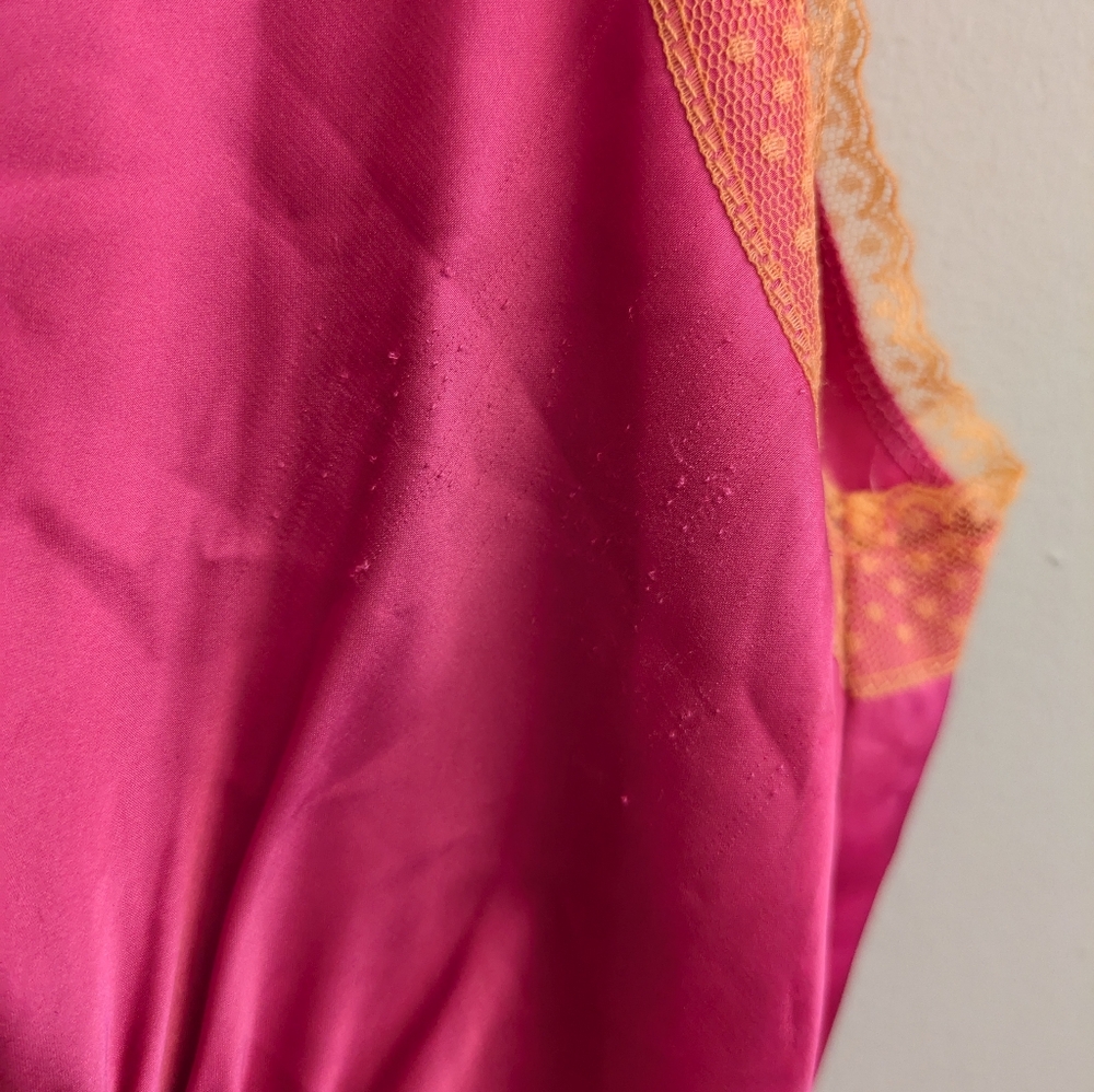 Isalis Pink Orange Slip Dress Size L - Picture 4 of 7